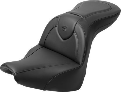 SADDLEMEN RoadSofa™ Seat - with Backrest - Black Stitch - FXBR/S '18-'20 818-31-187BR