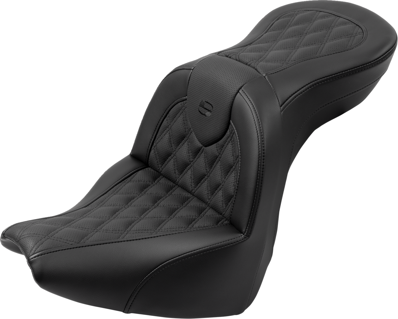 SADDLEMEN Roadsofa™ Seat - with Backrest - Lattice Stitch - FXBR/S '18-'20 818-31-182BR