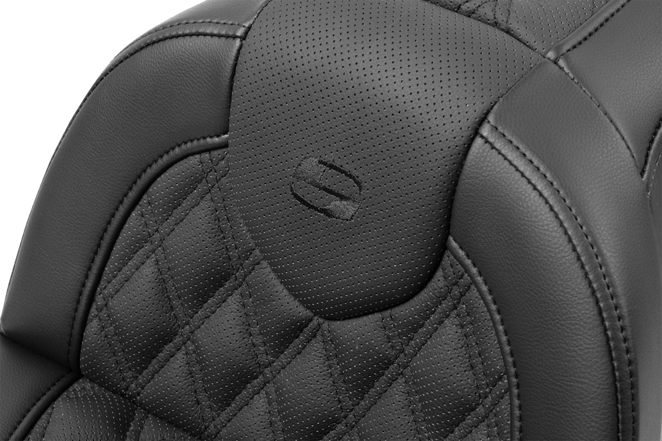SADDLEMEN Roadsofa™ Seat - with Backrest - Lattice Stitch - FXBR/S '18-'20 818-31-182BR