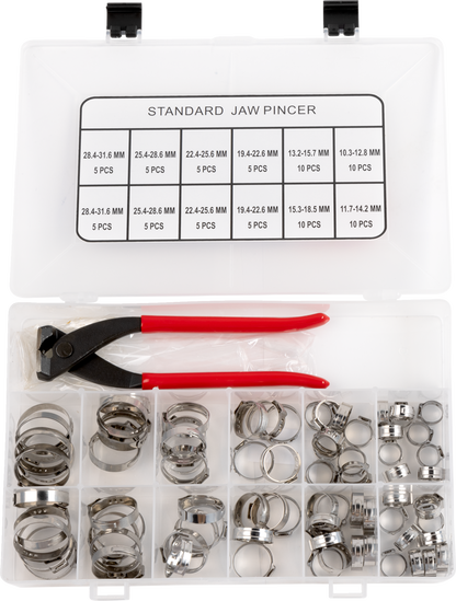MOOSE OFFROAD Ear Clamp with Jaw Pincer - Assortment - Kit T03-6243K