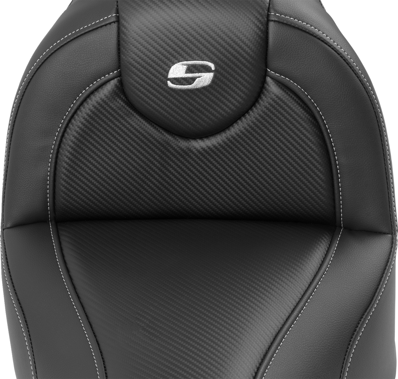 SADDLEMEN Roadsofa™ Seat - with Backrest - Carbon Fiber - FXBR/S '18-'20 818-31-185BR