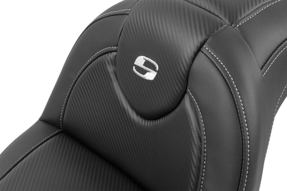 SADDLEMEN Roadsofa™ Seat - with Backrest - Carbon Fiber - FXBR/S '18-'20 818-31-185BR