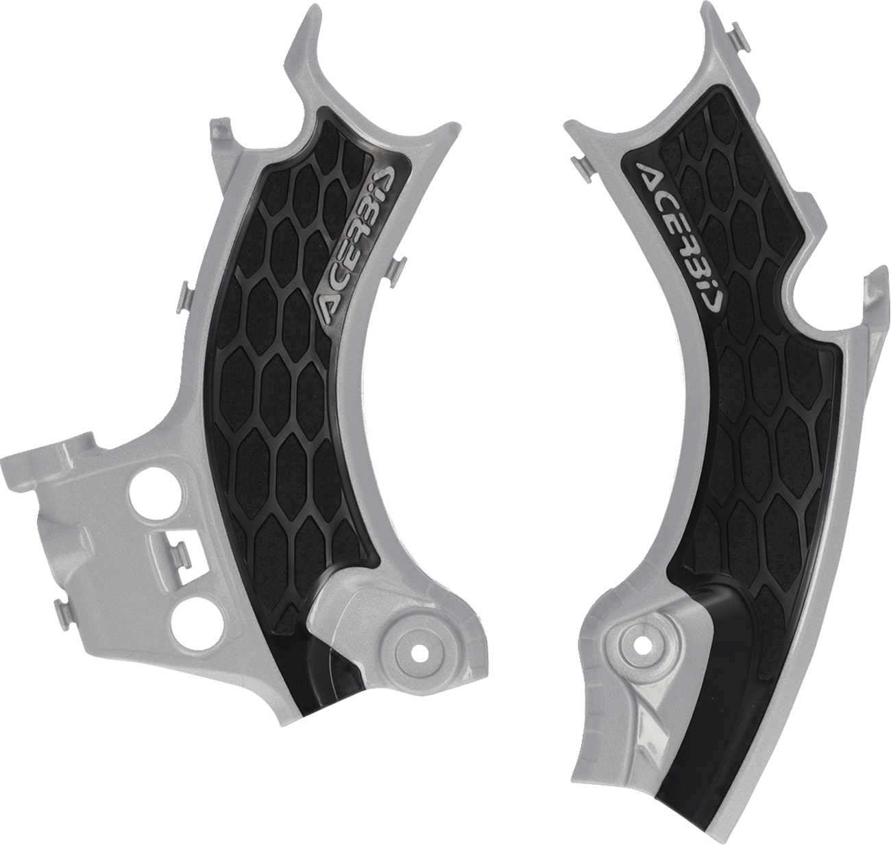ACERBIS X-Grip Frame Guards - Black/Silver - CRF 250/450 R/RX 2986181015