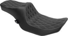 DRAG SPECIALTIES SEATS Predator III 2-Up Seat - Vinyl - Double Diamond - Silver Stitching - FLT/FLH '23-'24 4690C