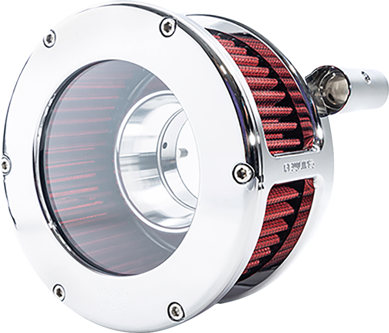 FEULING PARTS BA Air Cleaner Kit - Chrome/Clear with Red Filter - '08-'17 Dyna/Softail/Touring 5458