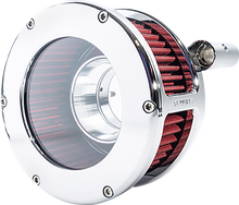 FEULING PARTS BA Air Cleaner Kit - Chrome/Clear with Red Filter - '08-'17 Dyna/Softail/Touring 5458