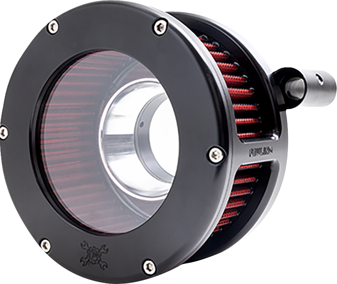 FEULING PARTS BA Air Cleaner Kit - Black/Clear with Red Filter - Twin Cam 5444