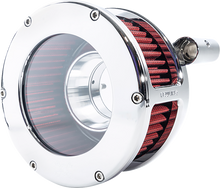 FEULING PARTS BA Air Cleaner Kit - Chrome/Clear with Red Filter - Twin Cam 5448