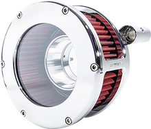FEULING PARTS BA Air Cleaner Kit - Chrome/Chrome with Red Filter - '93-'99 Evolution Big Twin 5468