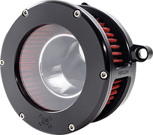 FEULING PARTS BA Air Cleaner Kit - Black/Clear with Red Filter - M8 5474