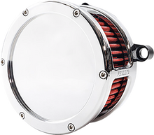FEULING PARTS BA Air Cleaner Kit - Chrome with Red Filter - M8 5477