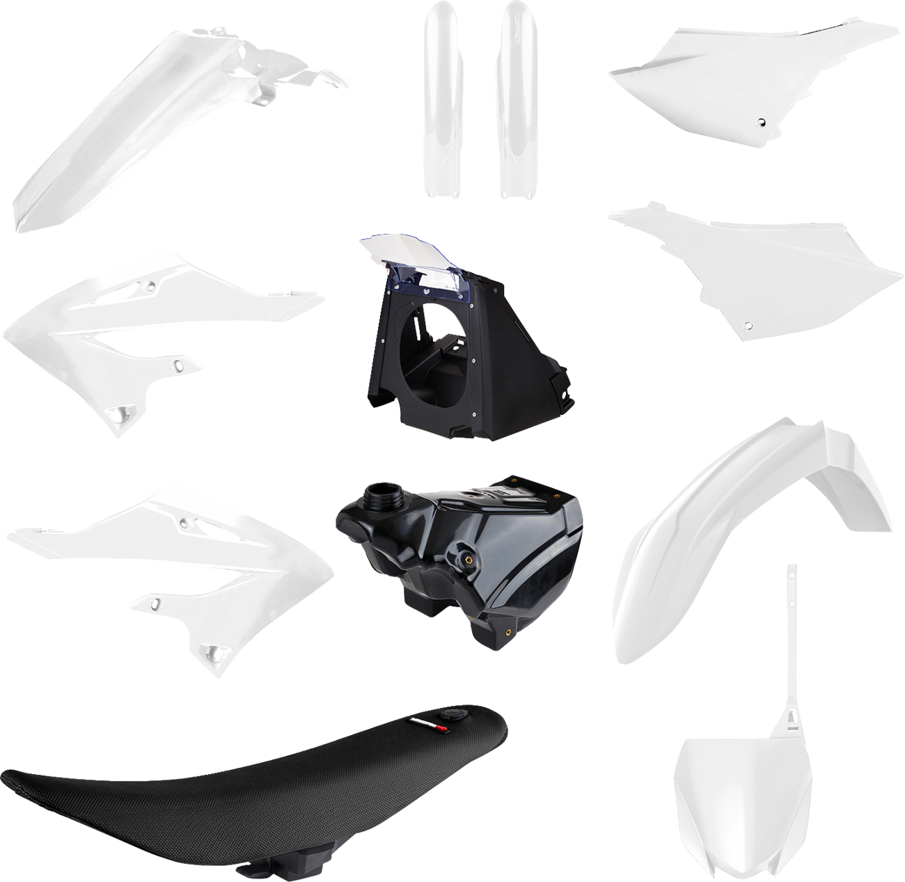 POLISPORT Complete Body Kit - Black/White - YZ 250 91572