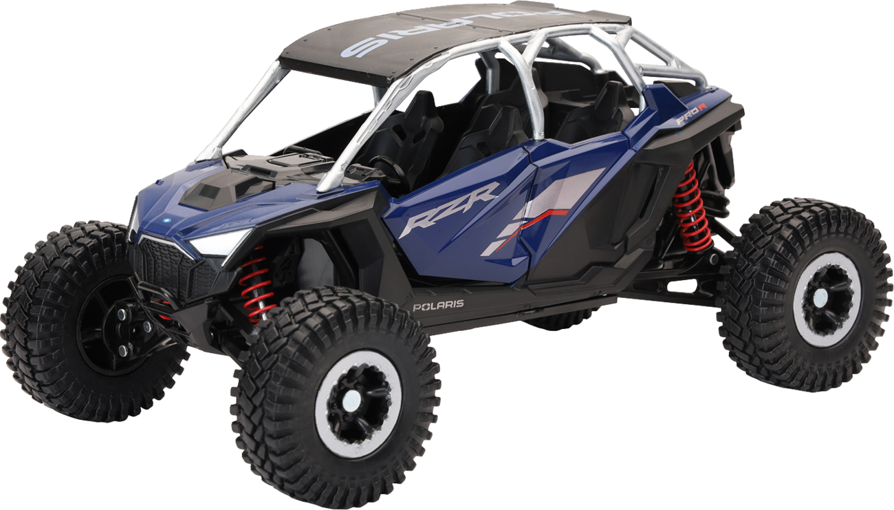 NEW RAY TOYS Polaris RZR Pro R4 Rock Crawler - 1:18 Scale - Azure Crystal 58466A