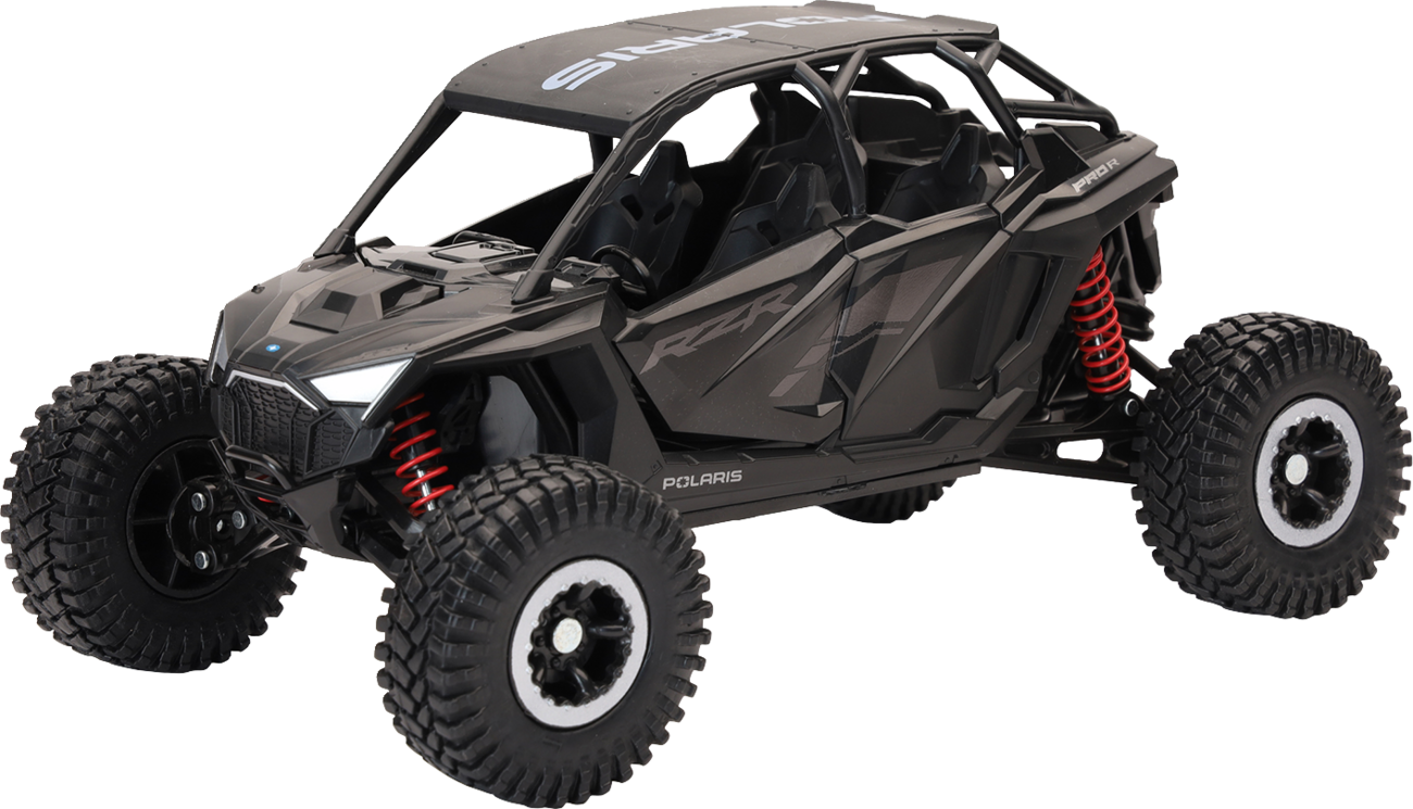 NEW RAY TOYS Polaris RZR Pro R4 Rock Crawler - 1:18 Scale - Stealth Black 58466B