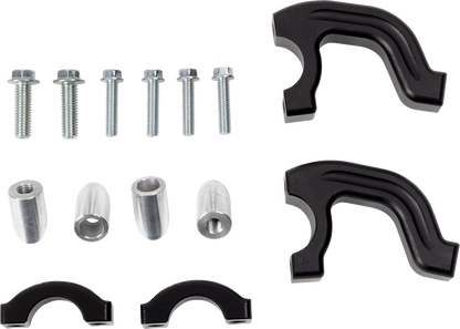 MOOSE OFFROAD Evo 2 Black Debris Deflectors with Tapered Clamp Set 50-5218B
