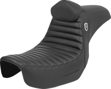 SADDLEMEN Pro Series SDC Performance Seat - w/ Backrest - Tuck-n-Roll/Carbon Fiber - Gripper - Dyna '06-'17 SC80604TB