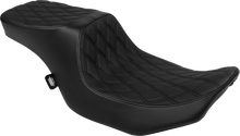 DRAG SPECIALTIES SEATS Predator 2-Up Seat - Vinyl - Double Diamond Black Stitch - w/o Backrest - FLTR/FLHX '23-'24 4692B