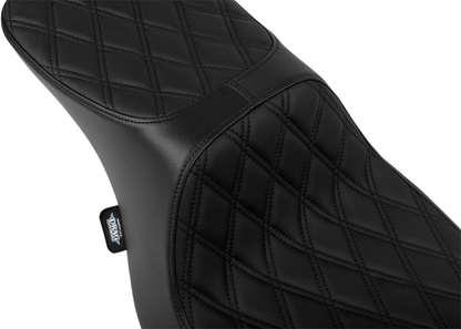 DRAG SPECIALTIES SEATS Predator 2-Up Seat - Vinyl - Double Diamond Black Stitch - w/o Backrest - FLTR/FLHX '23-'24 4692B