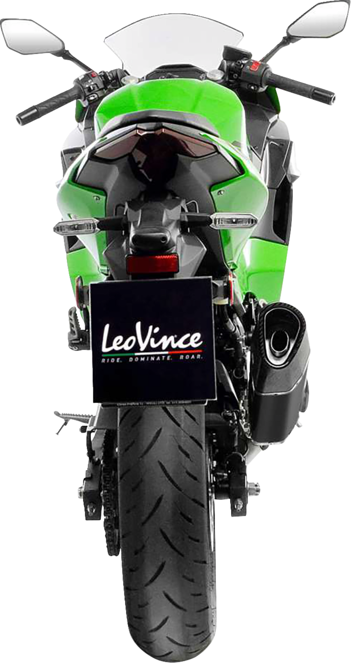 LEOVINCE LV-14 R Slip-On Muffler - Black Edition - Z/Ninja 400/500 15607BU