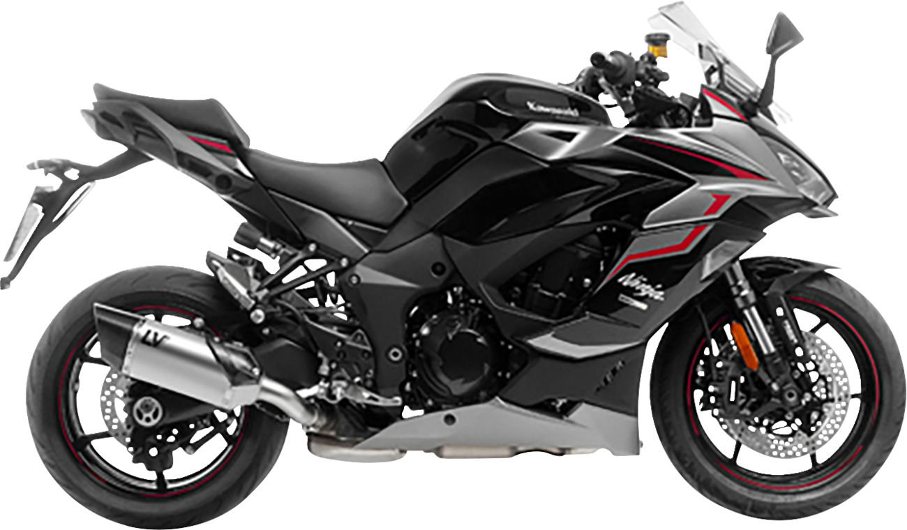 LEOVINCE LV-14 R Slip-On Muffler - Stainless Steel - Ninja 1000 SX 15602U