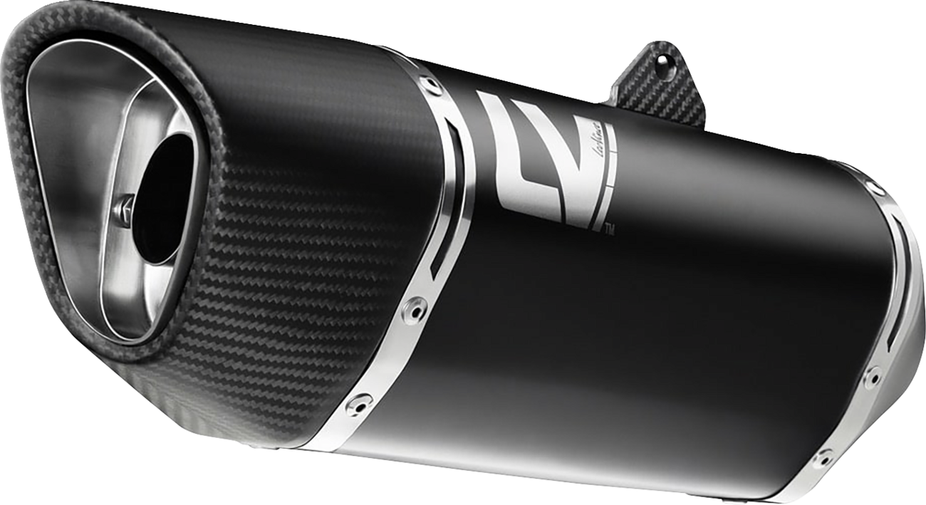 LEOVINCE LV-14 R Slip-On Muffler - Black Edition - Z/Ninja 400/500 15607BU