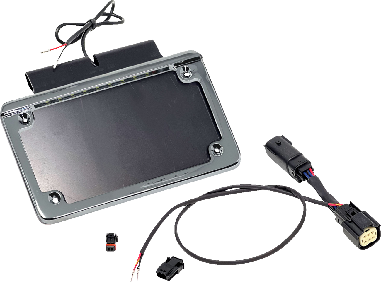NAMZ Saddlebag Tag Holder w/ Illuminated License Plate Frame - '14 FLHT NIBTH-C03