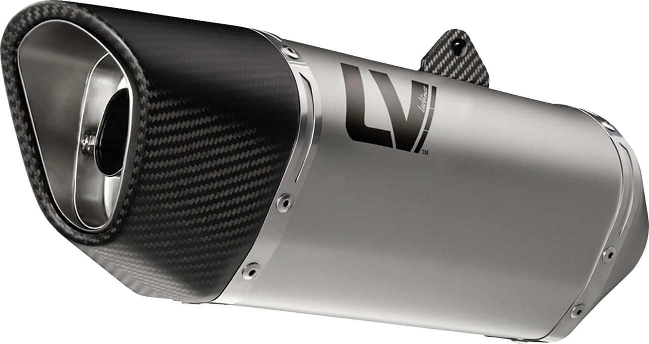 LEOVINCE LV-14 R Slip-On Muffler - Stainless Steel - Z/Ninja 400/500 15607U