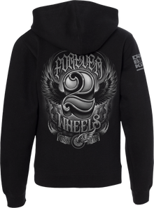 Two Wheels Youth Hoodie Black Ym