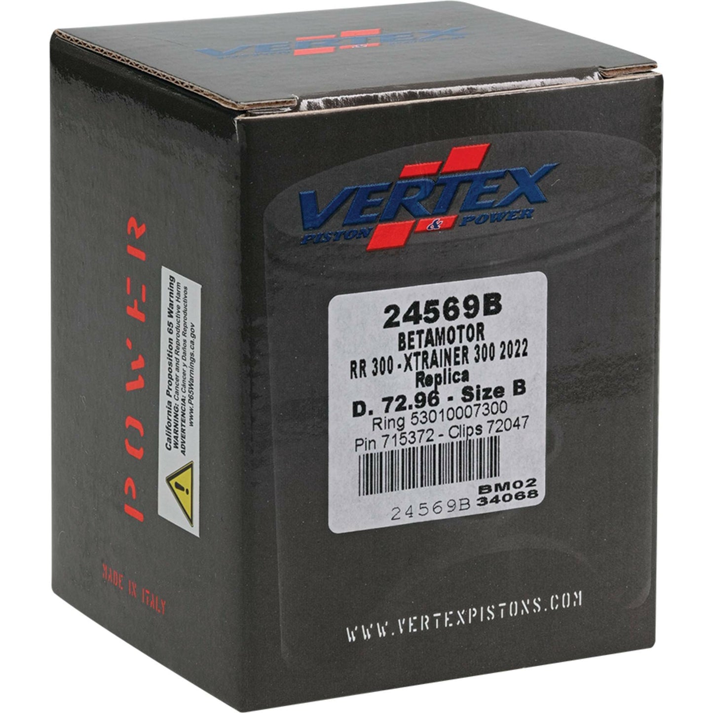 Piston Kit Cast 72.96/Std Beta