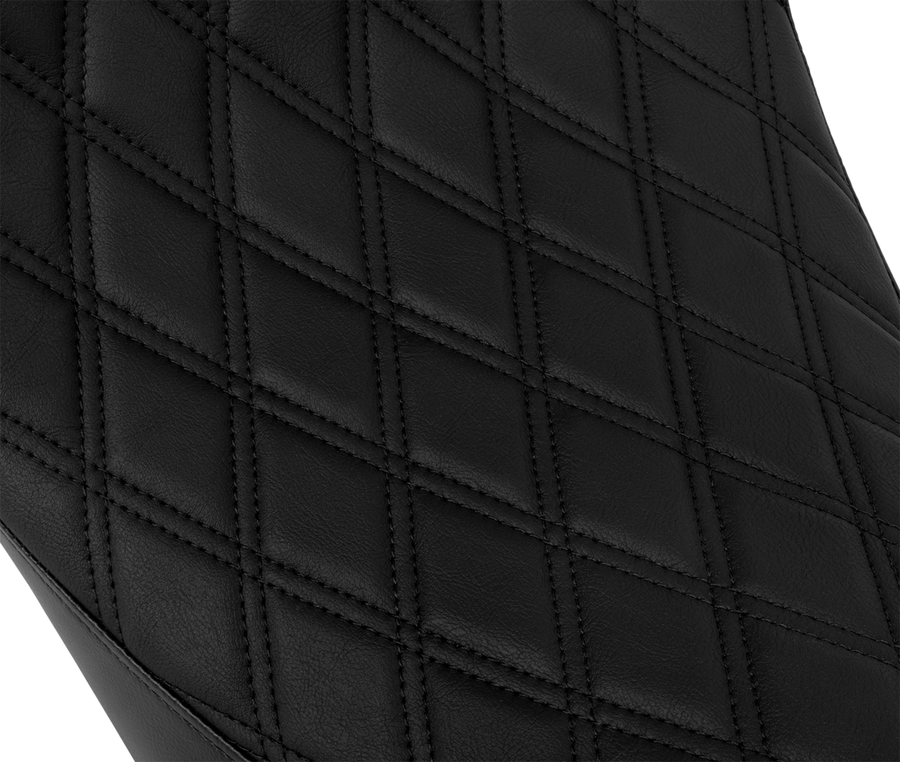 DRAG SPECIALTIES SEATS Solo Front Seat - Double Diamond - Black Stitch - w/ Backrest Option - FL '08-'23 4699B