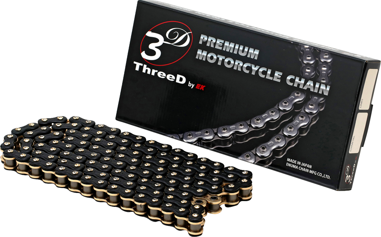 EK 525 L3D - Drive Chain - 120 Links - Black/Gold 525L3D-120KG