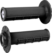 ODI Half Waffle v2.1 Lock-On Grips - ATV/MX - Black/Black J33HWB-B