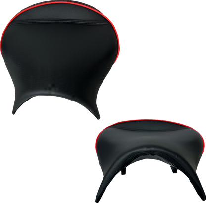 SHOW CHROME Ryker Combat Seat - Black w/ Red Trim - Can-Am Ryker 41-429