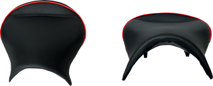 SHOW CHROME Ryker Combat Seat - Black w/ Red Trim - Can-Am Ryker 41-429