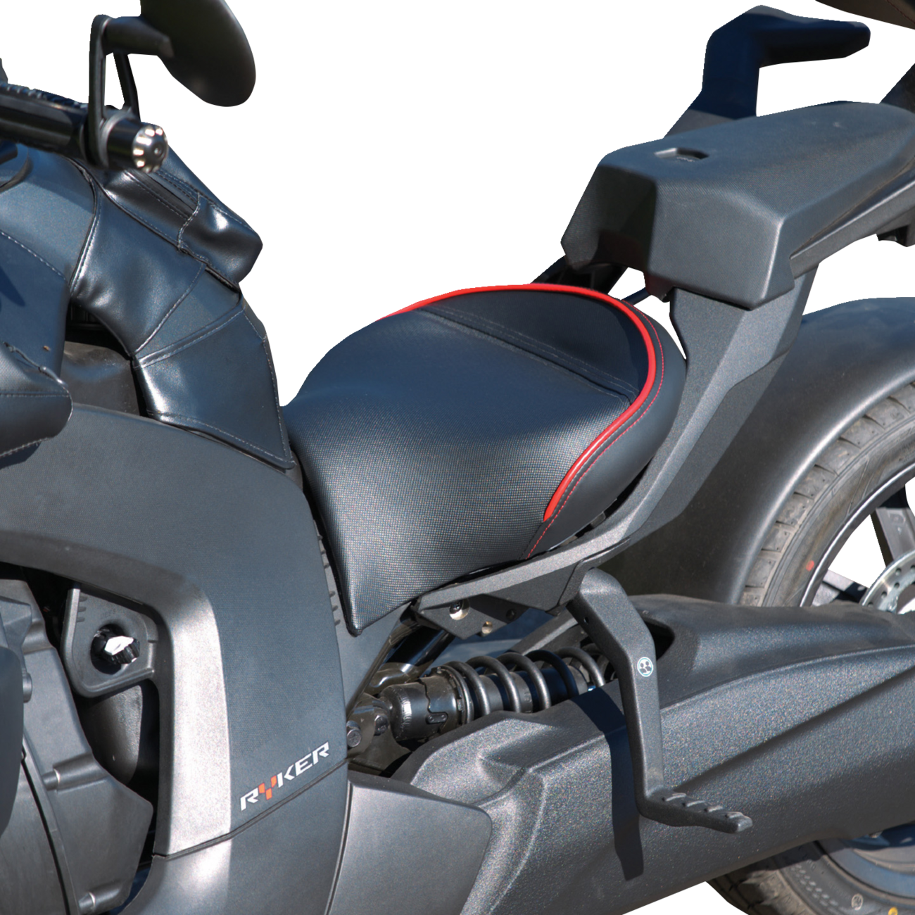 SHOW CHROME Ryker Combat Seat - Black w/ Red Trim - Can-Am Ryker 41-429