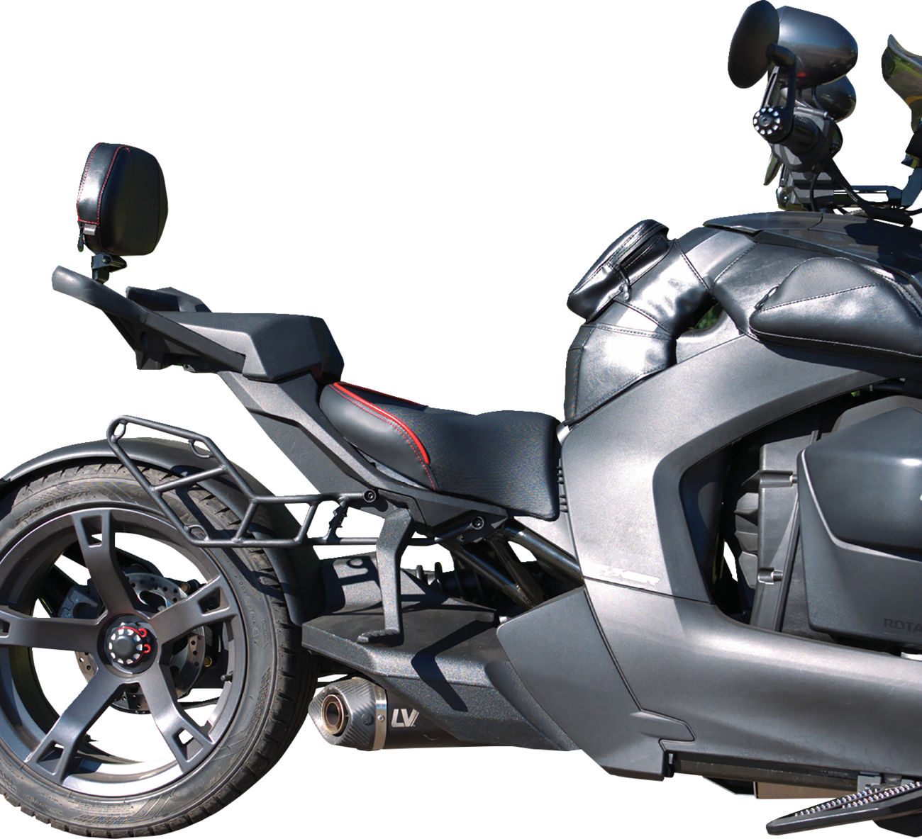 SHOW CHROME Ryker Combat Seat - Black w/ Red Trim - Can-Am Ryker 41-429