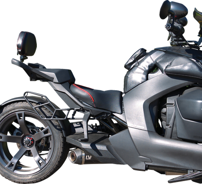 SHOW CHROME Ryker Combat Seat - Black w/ Red Trim - Can-Am Ryker 41-429