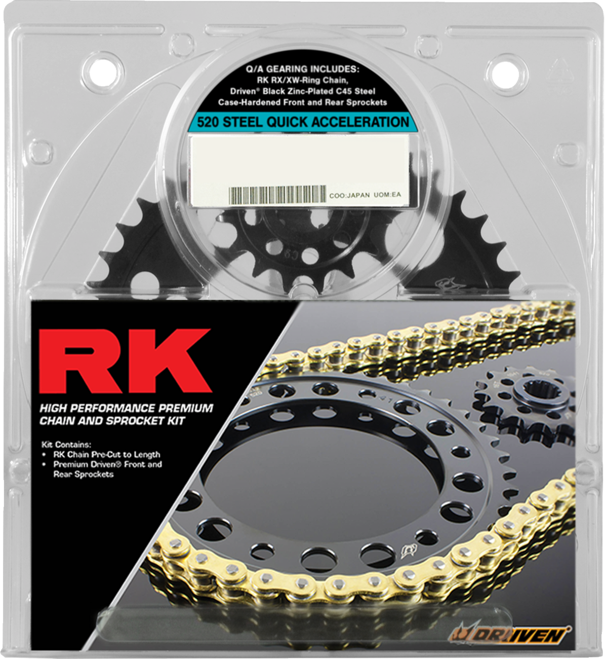 RK Chain and Sprocket Kit - Quick Acceleration - Gold - Honda CBR 1000 RR '04-'05 1102-049PGX