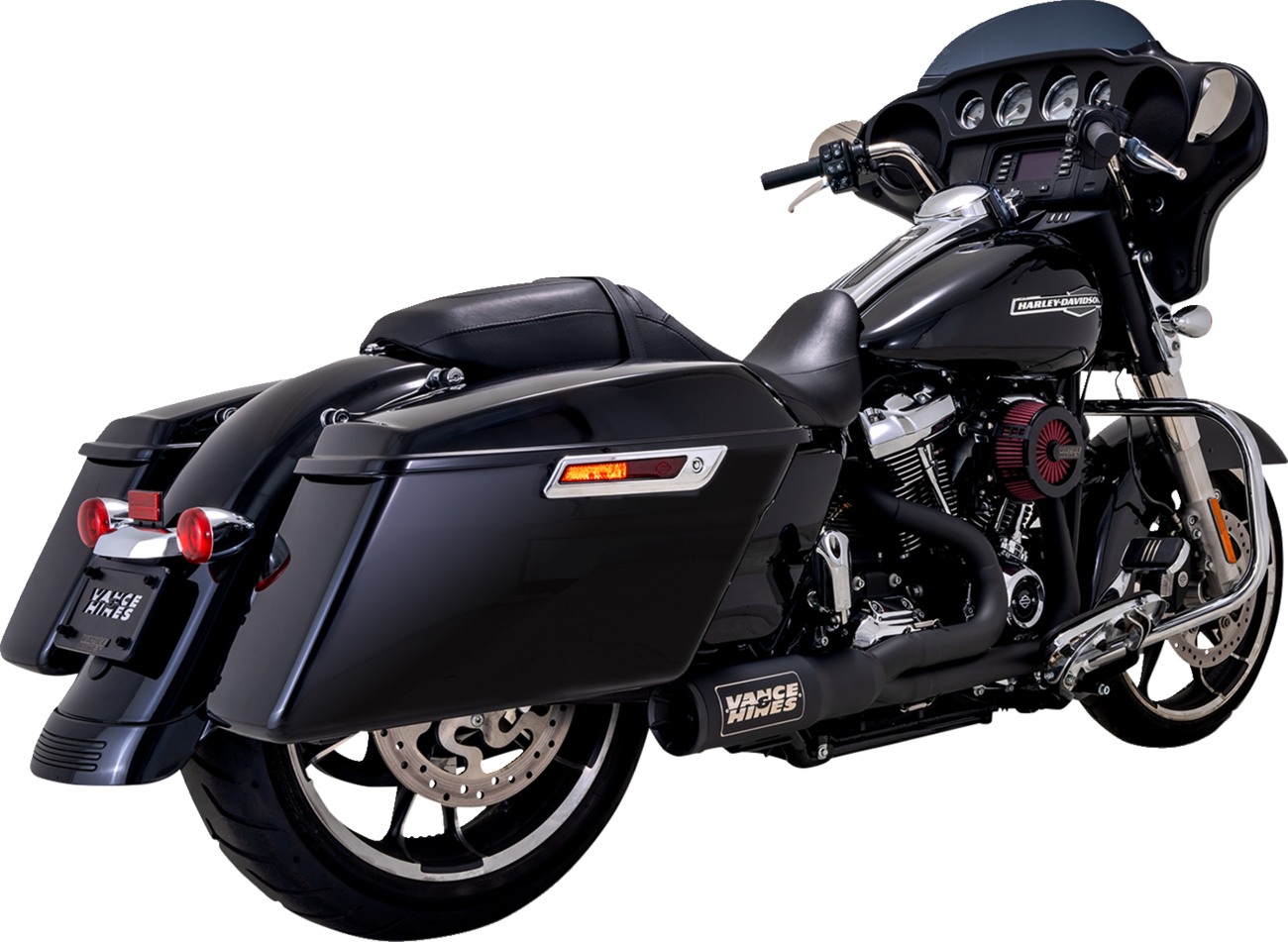 VANCE & HINES 2-into-1 High Output PCX™ Exhaust System - Black - Touring 47321-22