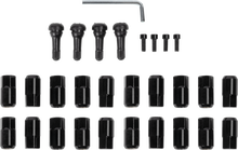 MOOSE OFFROAD Lug Nuts with Valve Stems - 12 mm x 1.50 - Black - Flat - 20 Pack SP300MO207B-20