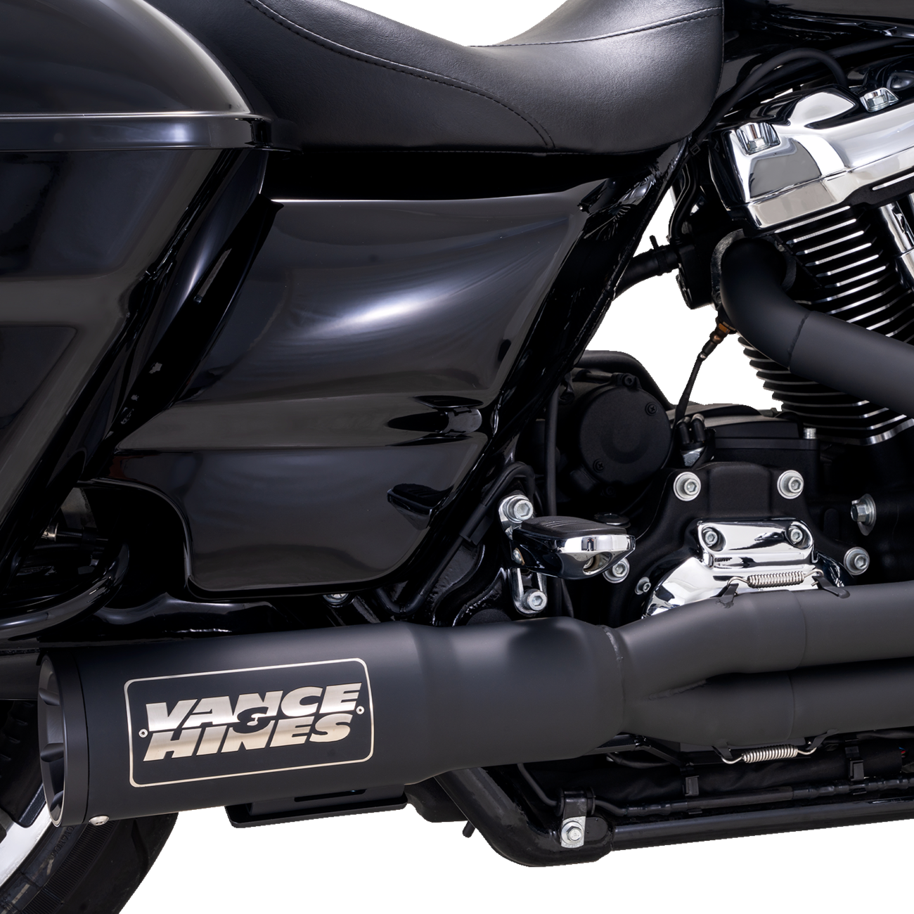 VANCE & HINES 2-into-1 High Output PCX™ Exhaust System - Black - Touring 47321-22