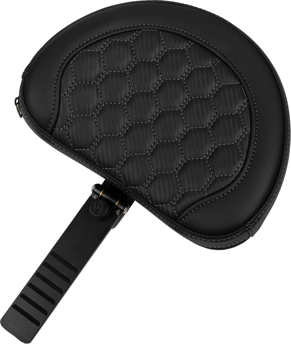 SADDLEMEN Roadsofa™ Extended Reach Seat - with Backrest - Honeycomb - Dark Gray Stitch - FLTR/FLHX '23-'24 823-07-190B2