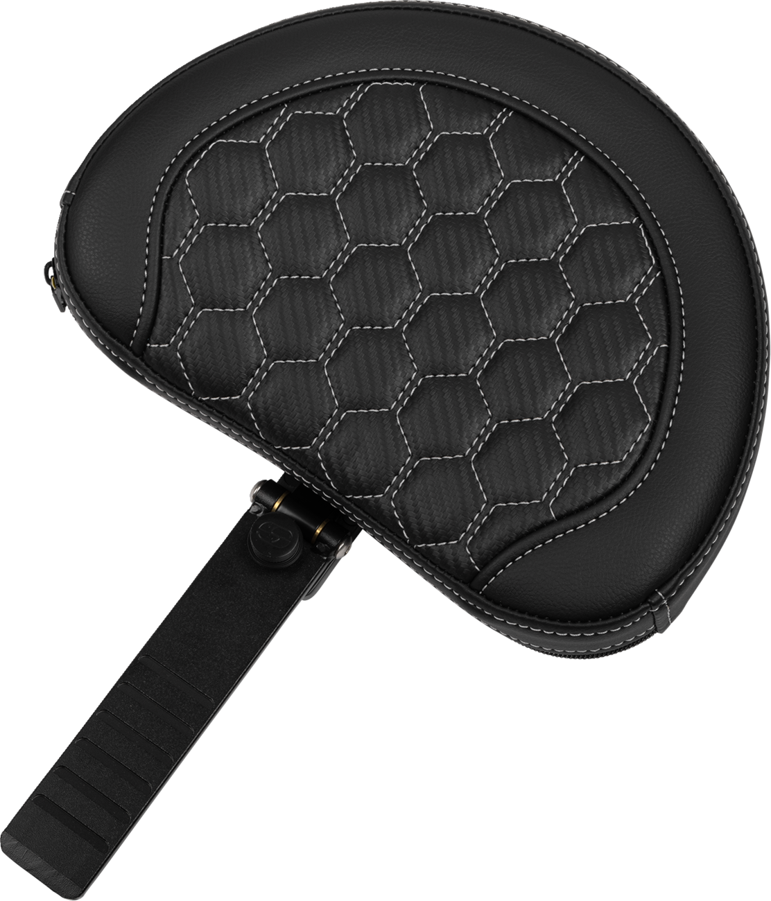 SADDLEMEN Roadsofa™ Extended Reach Seat - with Backrest - Honeycomb - Silver Stitch - FLTR/FLHX '23-'24 823-07-190B5
