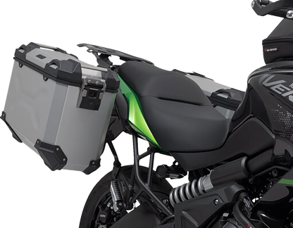 SW-MOTECH TRAX ADV Aluminum Case System - Silver - Kawasaki Versys 650 '14-'24 KFT.08.518.70000/S