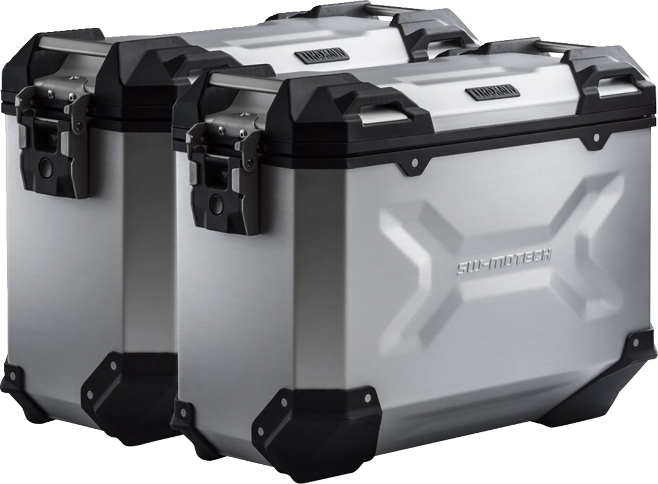 SW-MOTECH TRAX ADV Aluminum Case System - Silver - Ducati Multistrada 950/1200/1260/V2 '15-'24 KFT.22.114.70002/S