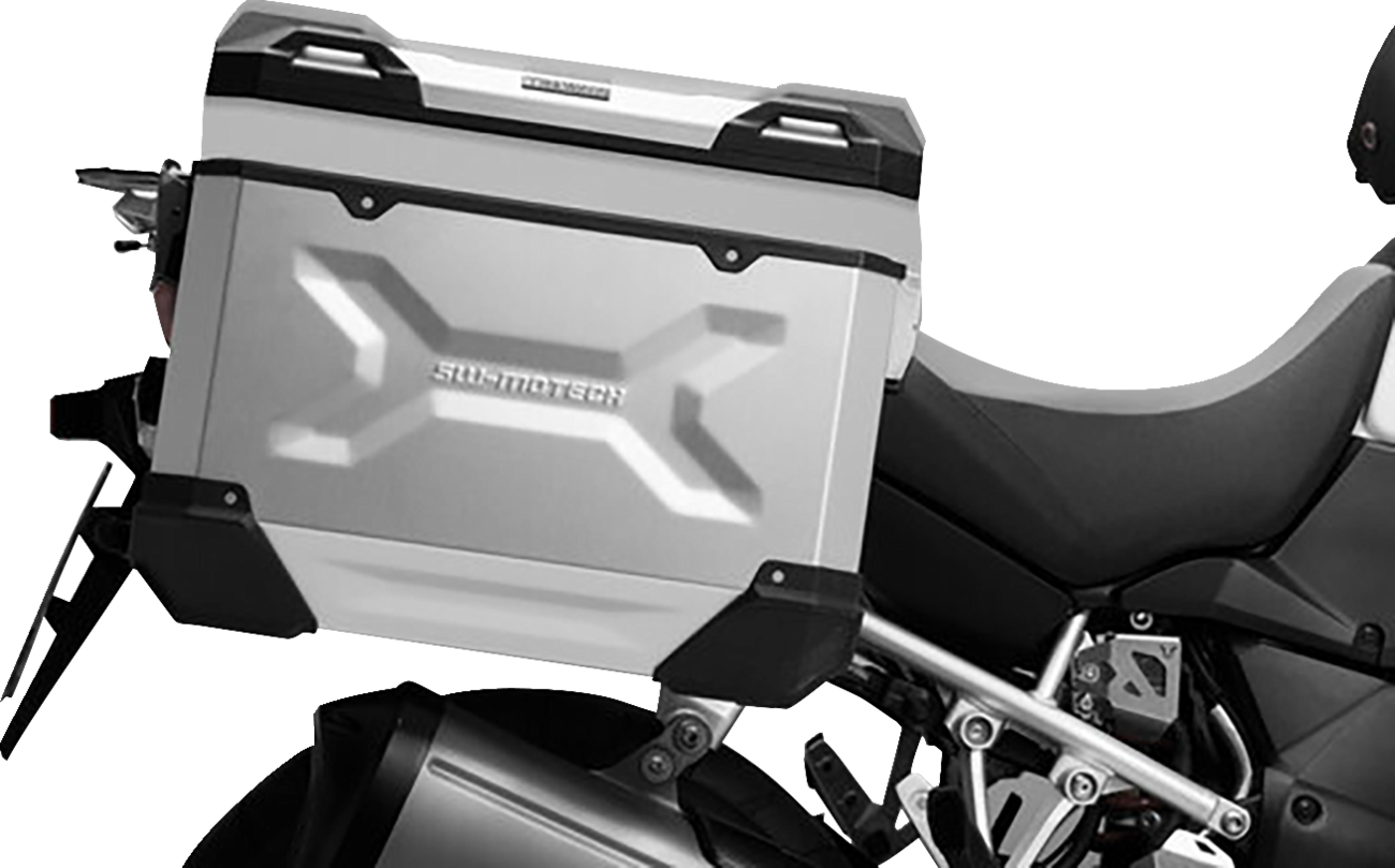SW-MOTECH TRAX ADV Aluminum Case System - Silver - Suzuki V-Strom 650 '04-'10 KFT.05.294.70000/S