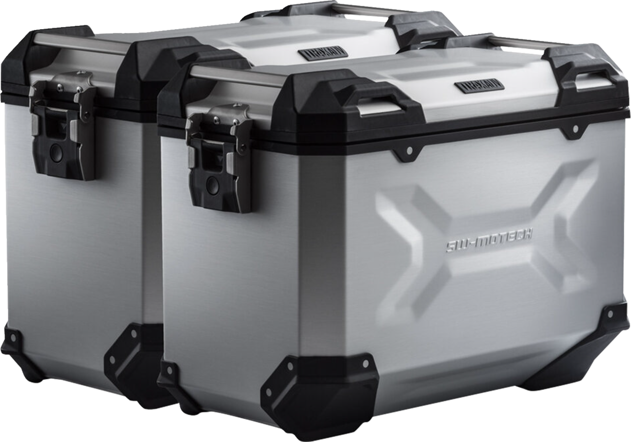 SW-MOTECH TRAX ADV Aluminum Case System - Silver - Kawasaki Versys 650 '14-'24 KFT.08.518.70100/S