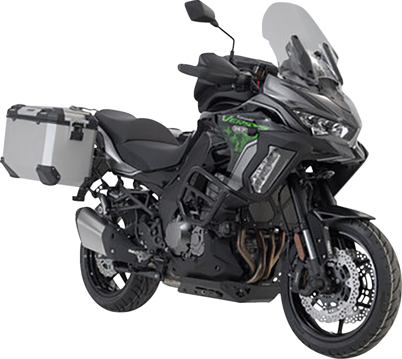 SW-MOTECH TRAX ADV Aluminum Case System - Silver - Kawasaki Versys 1000 '18-'23 KFT.08.922.70001/S