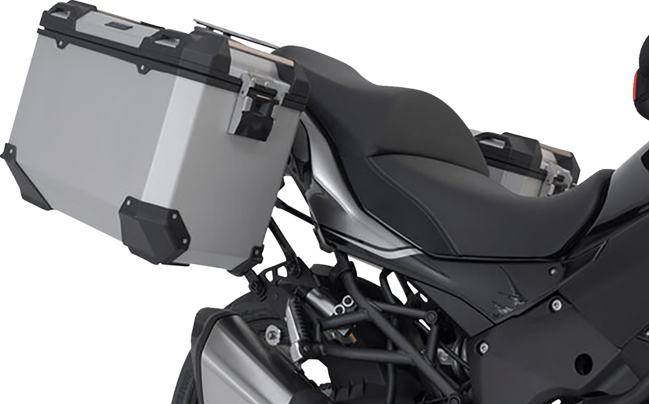 SW-MOTECH TRAX ADV Aluminum Case System - Silver - Kawasaki Versys 1000 '18-'23 KFT.08.922.70001/S