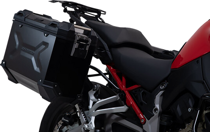 SW-MOTECH TRAX ADV Aluminum Case System - Black - Ducati Multistrada V4 '21-'24 KFT.22.822.70300/B